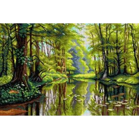 3253Q P.M.Monsted - Tájkép 40x60 cm