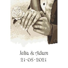 Z10340 Esküvői emlék - kezek 25x35 cm