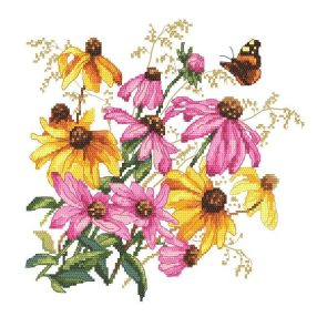 Z10471 Colourful flowers 28x28 cm