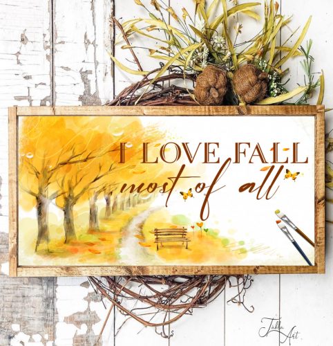 2051 I love fall most of all 43x23 cm (fa)