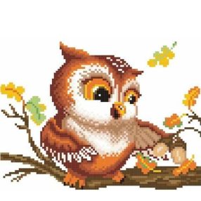 SKN445 Among the yellow leaves of September 15x19 cm