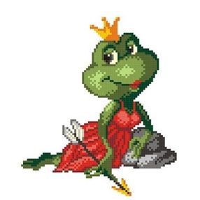 SKN440 Princess Frog 18x18 cm