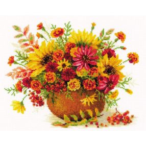 1973 Autumn Flowers 30x24 cm