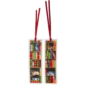 PN-0187764 Cats in bookshelf set of 2 6x20 cm