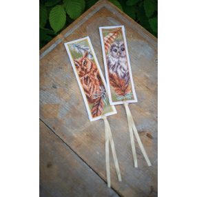 PN-0187973 Owl with feathers set of 2 6x20 cm