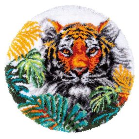 PN-0187077 Tiger with jungle leaves 67 cm