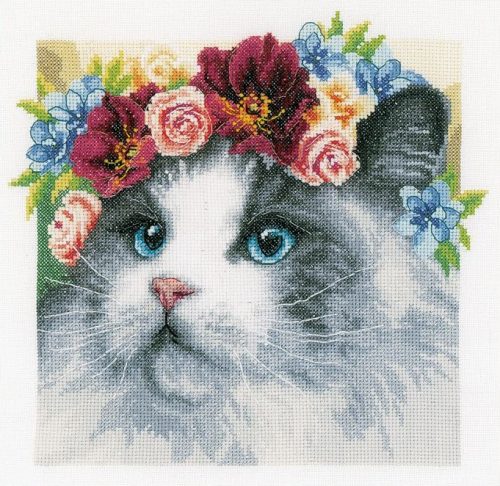 PN-0189340 Ragdoll virág korona 29x29 cm