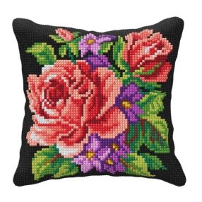 99032 Rózsák és violák 40x40 cm