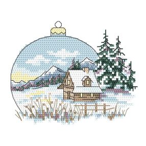 Z10343-01 View with a Christmas ball 12x12 cm