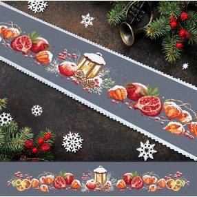 ZU10478 Long table runner with bellows 117x21 cm