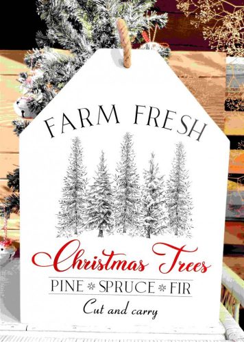 2146 Farm fresh Christmas trees 40x30 cm (fa)