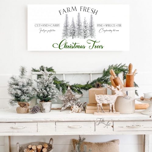 2155 Farm fresh Chistmas trees - zöld 