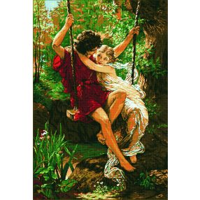 nc1040-017 Lovers on a Swing 78x127 cm