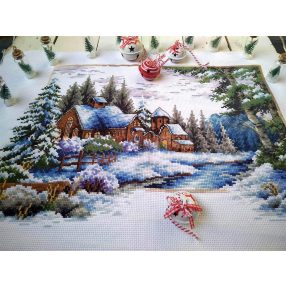 nc540-044 Téli hó 39x25 cm