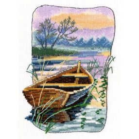 c350 Grandmother's Old Garden - Boat 12,5x17,5 cm