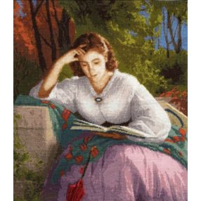 mk064 Olvasás - portré a festő feleségéről 41x36 cm