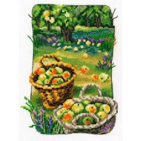 c344 Grandmother's old garden - Apples 12,5x17 cm