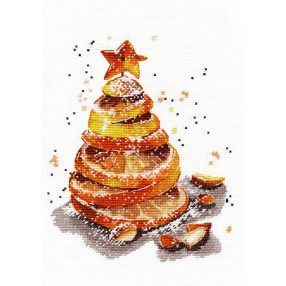 S1448 Narancs karácsonyfa 17x22 cm