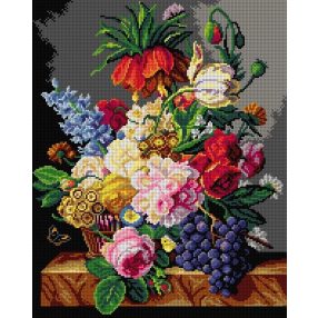 3301M Jan Frans Dael-Csendélet virágokkal 40x50