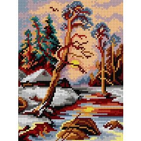 3346F Julius von Klever-Halászfalu naplementében 18x24 cm
