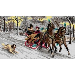3344R Otto Eerelman-Lovas túra a hóban 40x70 cm
