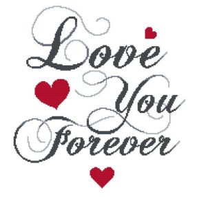 Z10696 Love you forever 40x40 cm