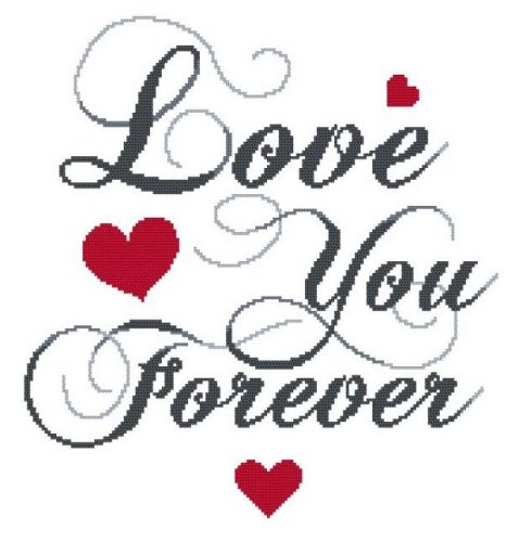 Z10696 Love you forever 40x40 cm