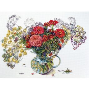 SK210a Zinnia and Dill 38x26 cm