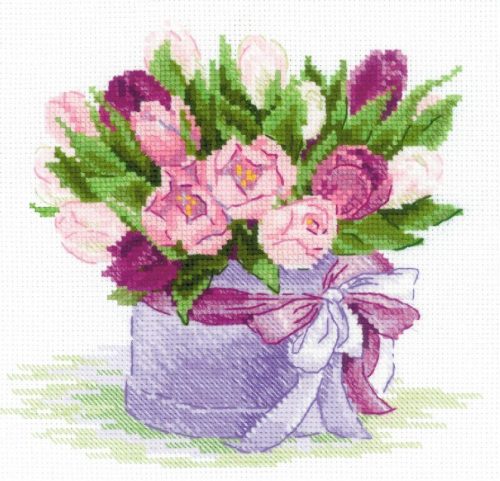 2003 Tulipánok a kalapdobozban 20x20 cm