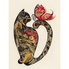 S1458 Russian patterns.Cat 23x34 cm