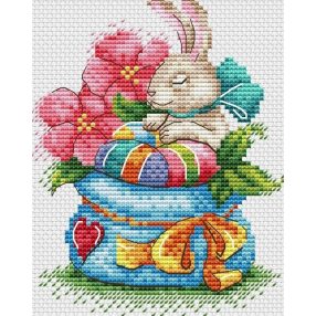 SM648 Bunny in flowers 11x14 cm