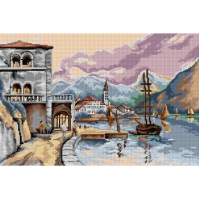 3389 Fritz Lach - Perasto Garda-tónál 40x60 cm