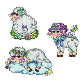 SA7687 Sheeps 10x11, 15x9,5, 9,5x10,5 cm