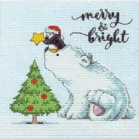 D70-08990 Merry and Bright Bear 15x15 cm