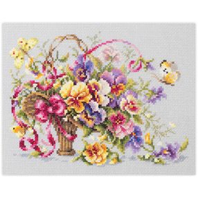 ci-219-377 Pansy Bouqet 21x15 cm
