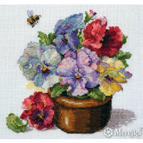 SK215 Spring Pansies 18x17 cm