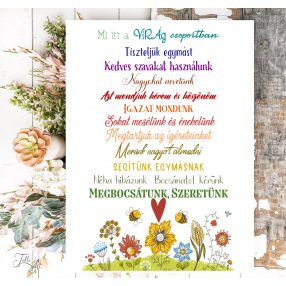 2290 Virág csoport - ovis tábla 