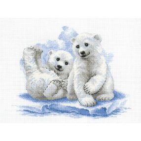 2043 Bear Cubs on Ice 40x30 cm