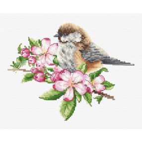 B1194 Veréb az ágon 16x12 cm