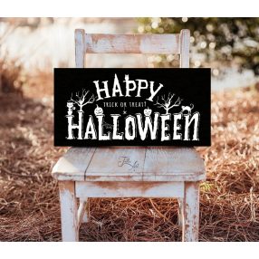 2357 Happy Halloween trick or treat - fekete 