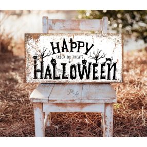 2366 Happy Halloween trick or treat - rozsdás 