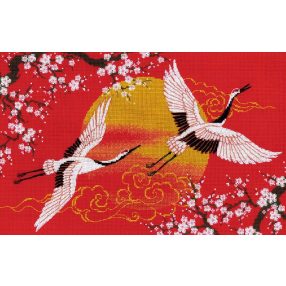 2077 Under Heaven Cranes 40x25 cm