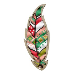 KF022-45-3 Colourful Feather 4,5x11 cm