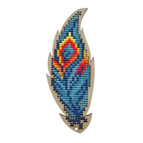 KF022-45-2 Blue Feather 4,5x11 cm