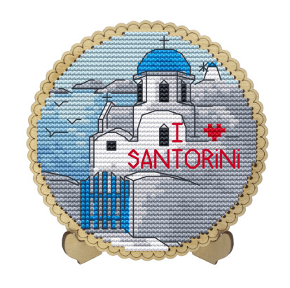 KF022-32-4 I Love Santorini 11x11 cm