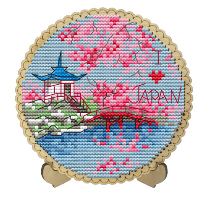 KF022-32-3 I Love Japan 11x11 cm