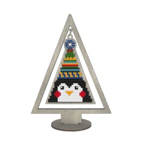 KF022-53-2 Christmas tree. Pinguin 11,5x15 cm