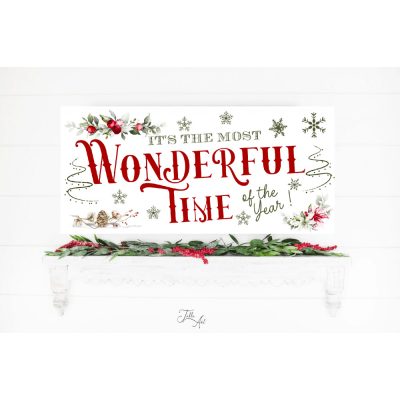   2407 It's the most wonderful time of the year 60x30 cm (fa)
