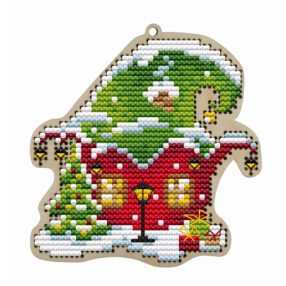 KF022-91 Christmas house 9x9,5 cm