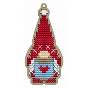 KF022-85 Gnome with Red Heart 4x9 cm